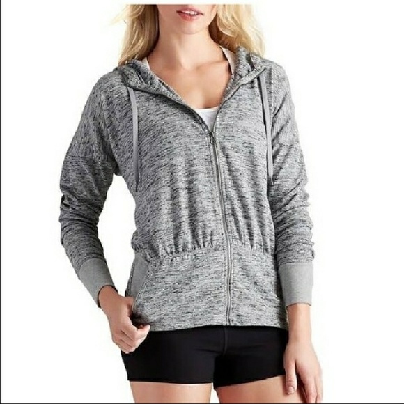 Athleta Tops - Athleta Grey Zip Up Hooded Sweatshirt XL Hoodie